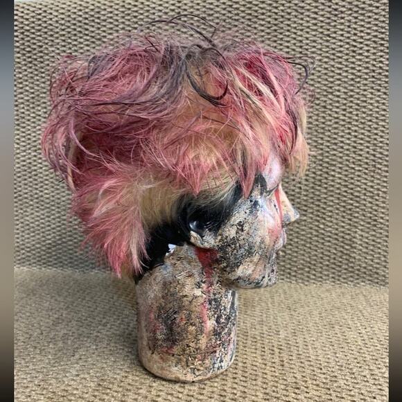 OOAK Creepy Halloween Doll Head, Haunted Dolls Head. Demon, One Of A Kind. - Picture 5 of 8